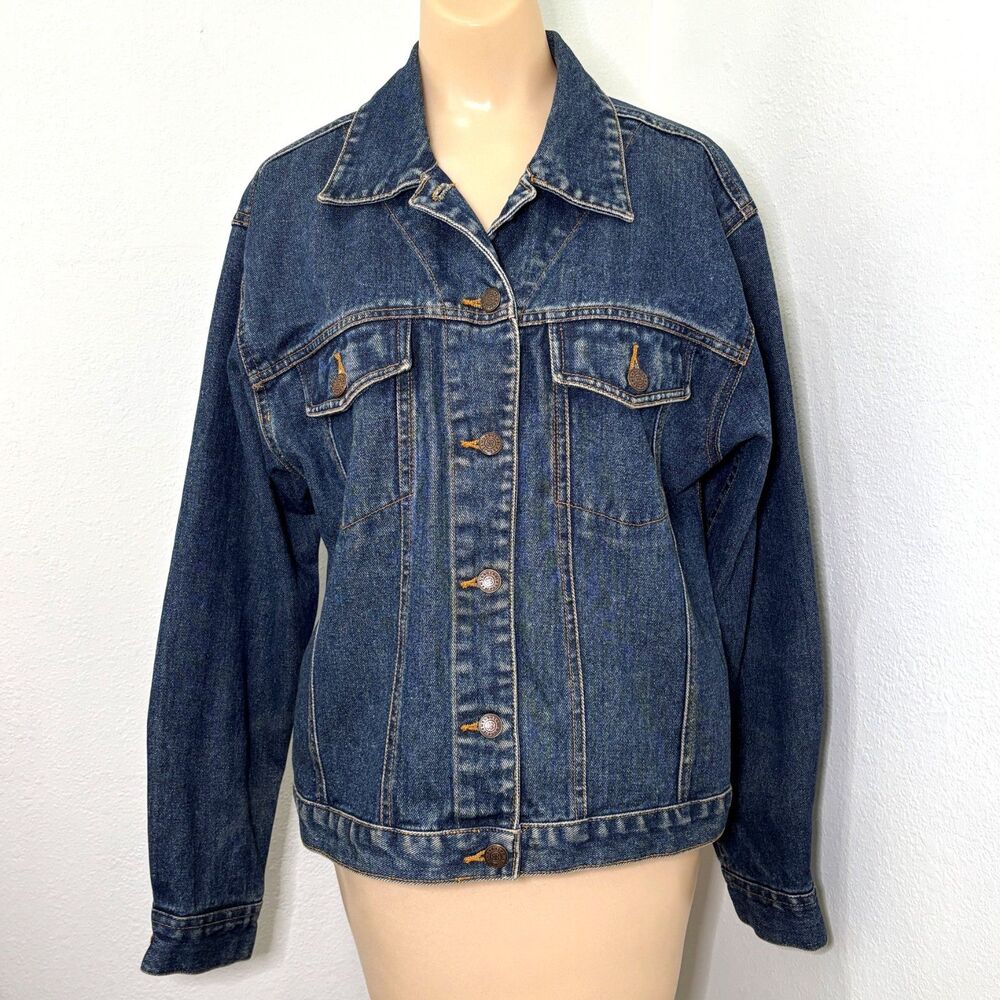 Bill Blass Womens Jean Jacket Size Small Vintage Trucker Denim Country Capsule